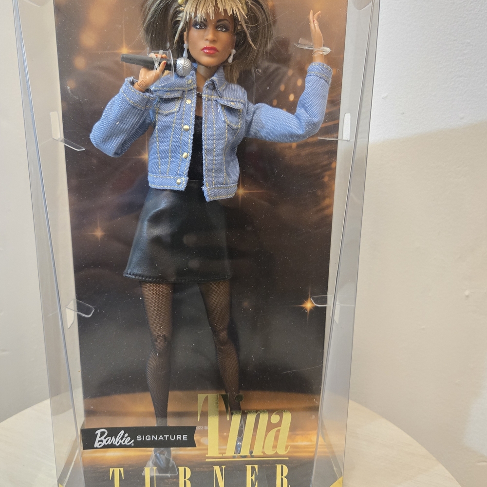Barbie Signature Doll with Blue Jacket and Black Dress